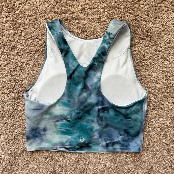 Athleta I Conscious Crop A-C Sports Bra Top I Size XS I Tie Dye Racerback - Picture 2 of 12